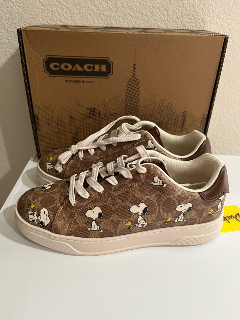 NIB  Limited Coach X Peanuts men Sneaker Signature Canvas size 10D - Picture 5 of 9